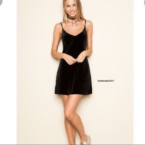 brandy melville velvet slip dress